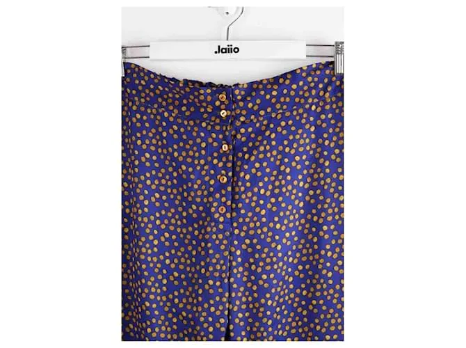 Heimstone Pantalón ancho de seda Azul 
