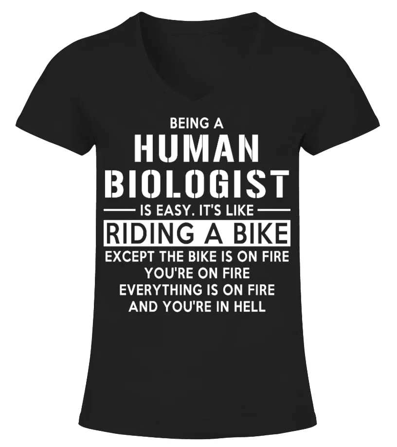 HUMAN BIOLOGIST  LIMITED EDITION CAMISETA CUELLO PICO MUJER
