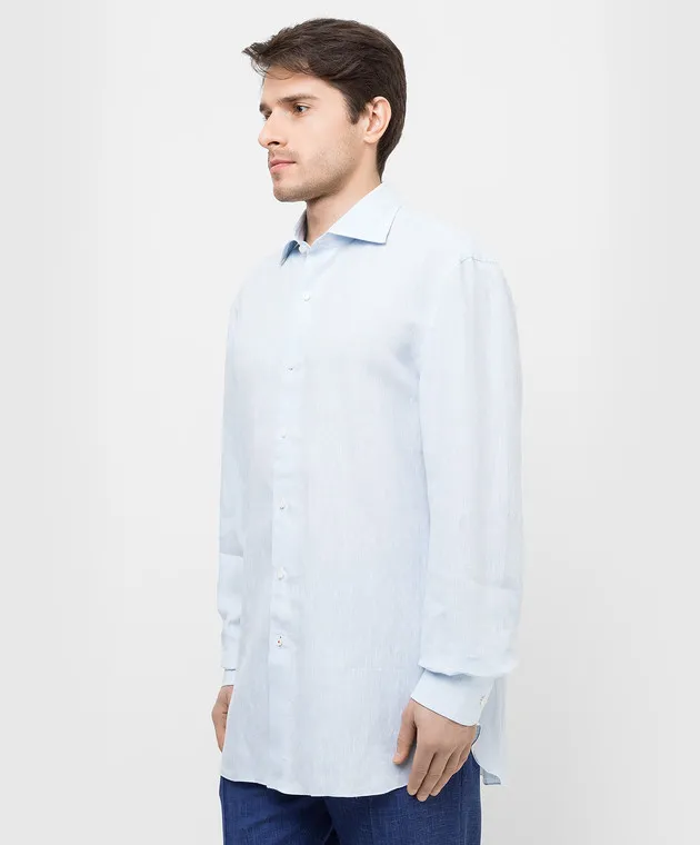ISAIA Blue linen shirt