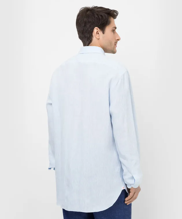 ISAIA Blue linen shirt
