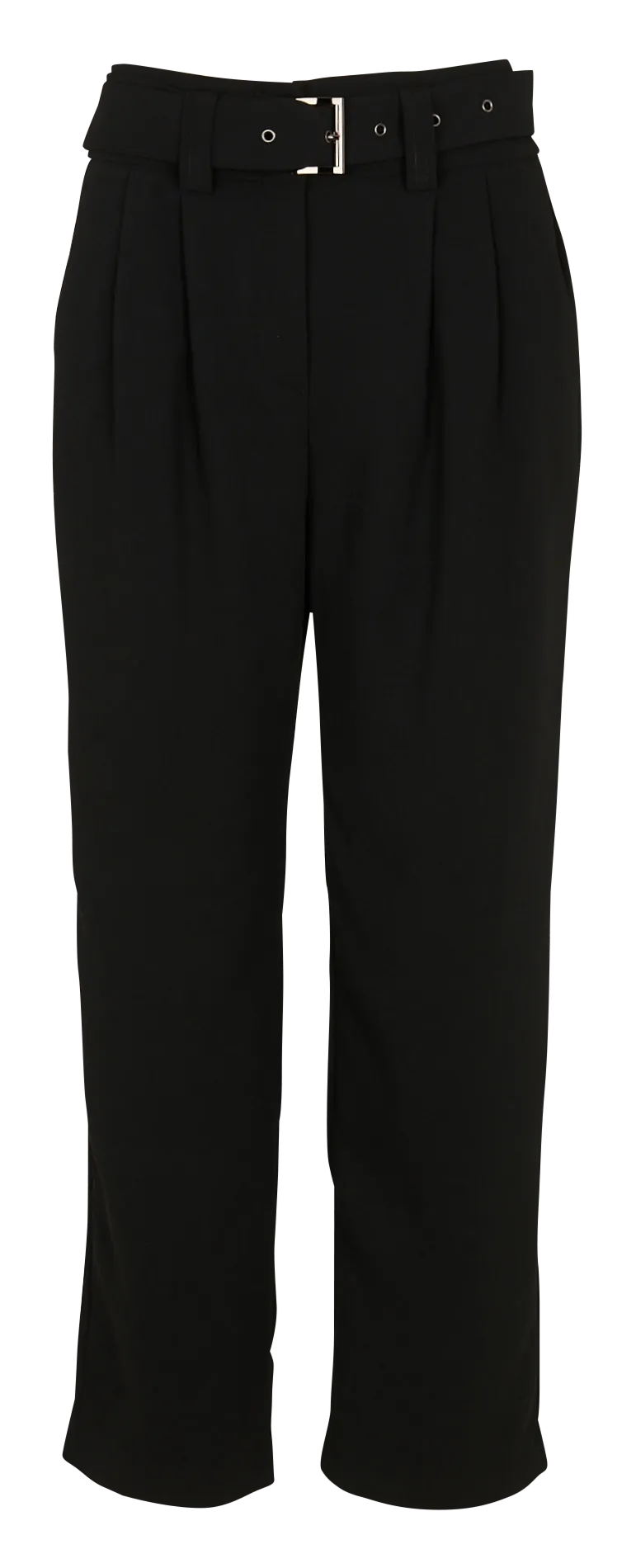 JARED  PANTALóN DE TALLE ALTO CON PINZAS EN NEGRO