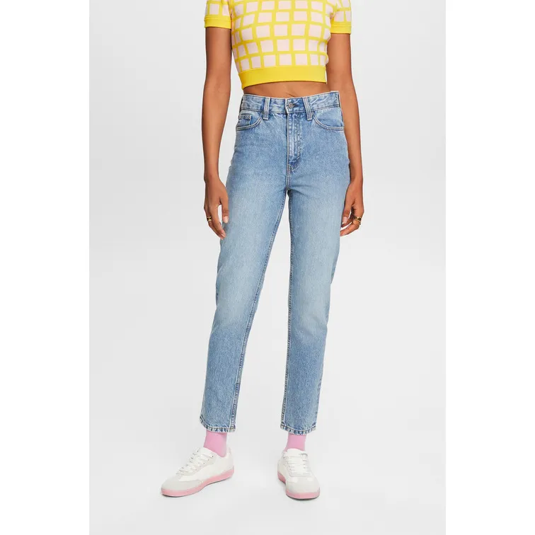 JEANS DE TIRO ALTO ESTILO RETRO MUJER ESPRIT