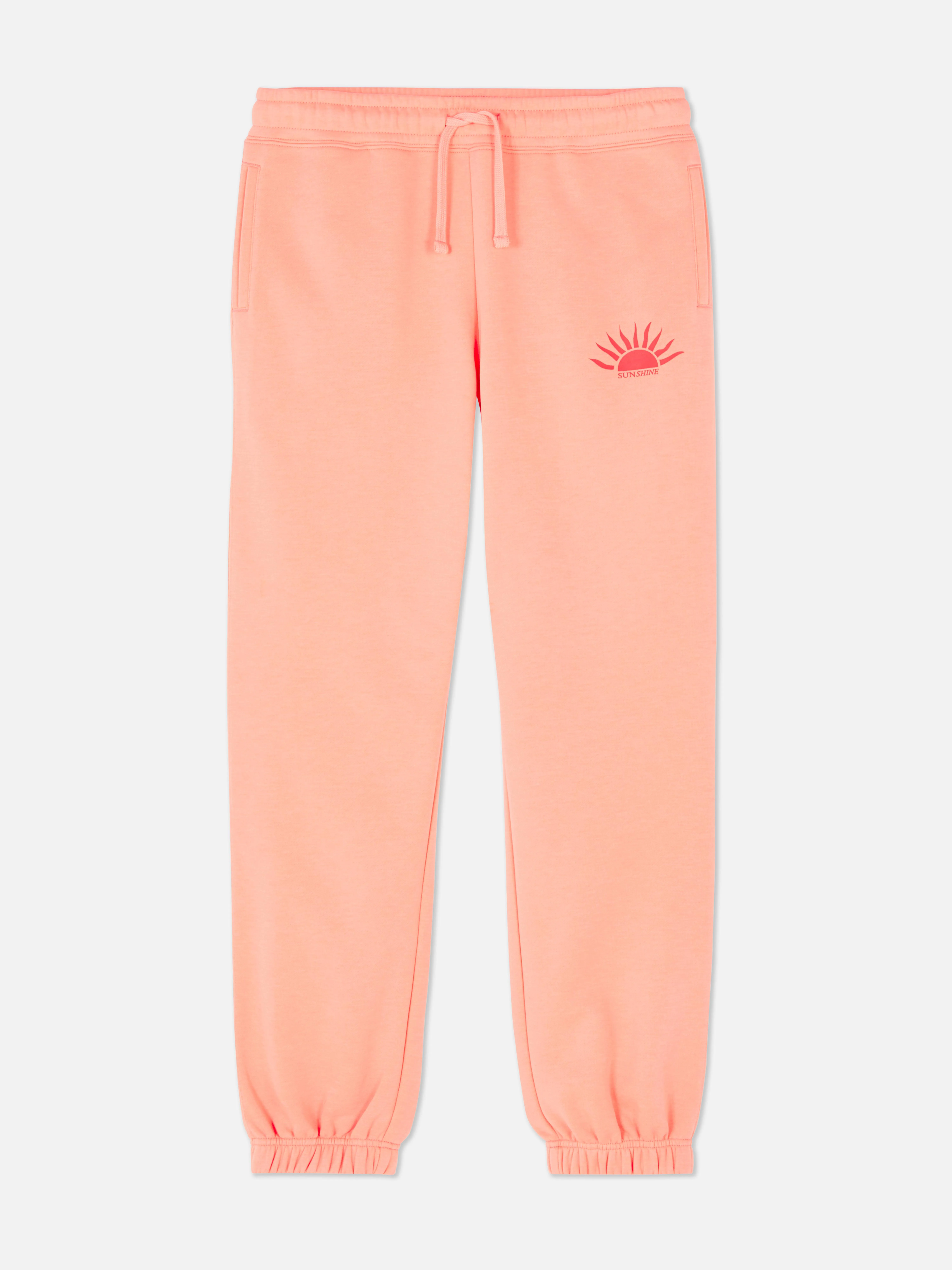 Joggers con cordón de ajuste y estampado gráfico