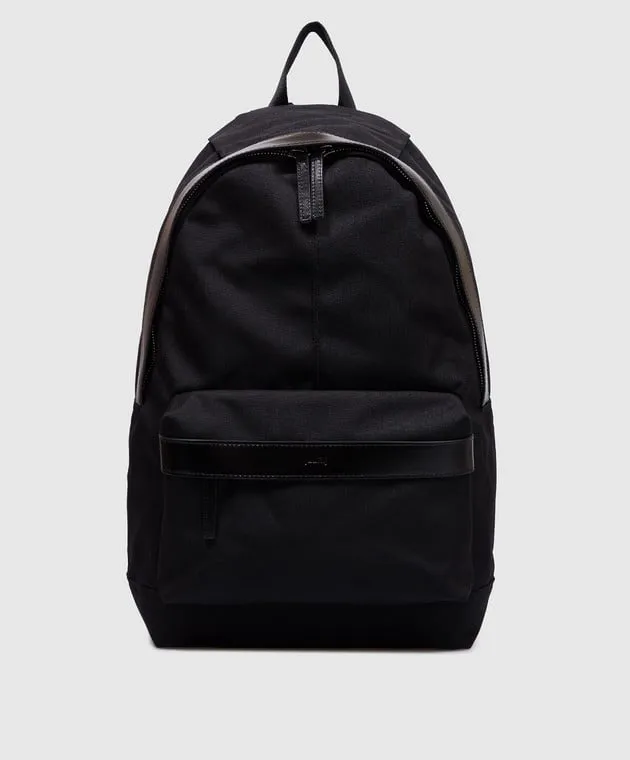 Juun.j Black backpack with embossed logo