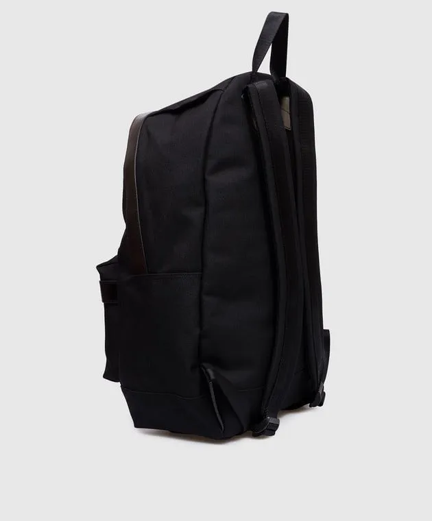 Juun.j Black backpack with embossed logo