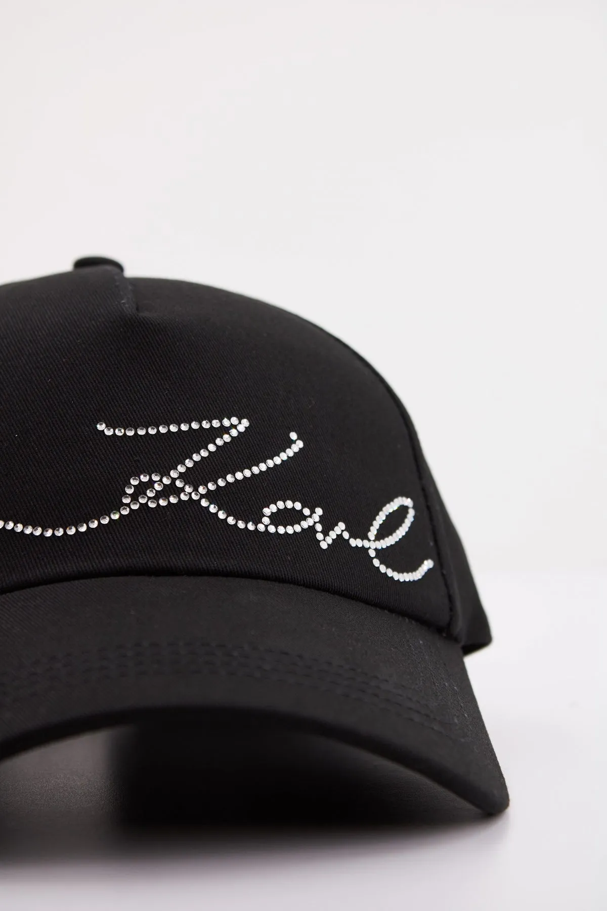 KARL LAGERFELD K/SIGNATURE RHNSTN CAP