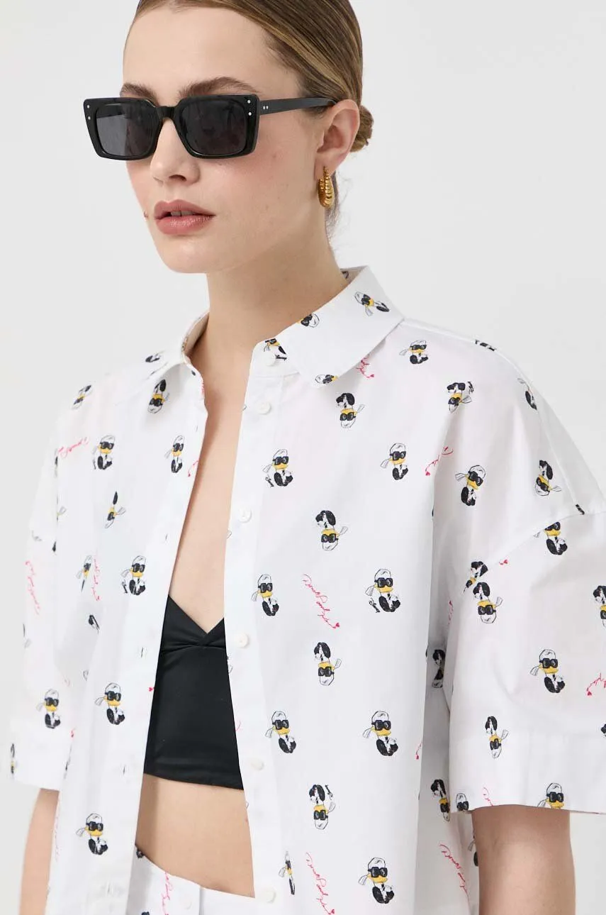 KARL LAGERFELD Printed Crop Shirt