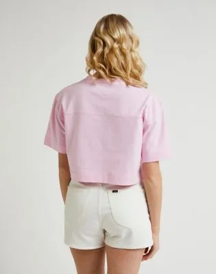 Lee Loose Cropped Tee "Katy Pink"