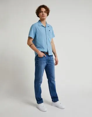 Lee Short Sve Resort Shirt "Shasta Blue"