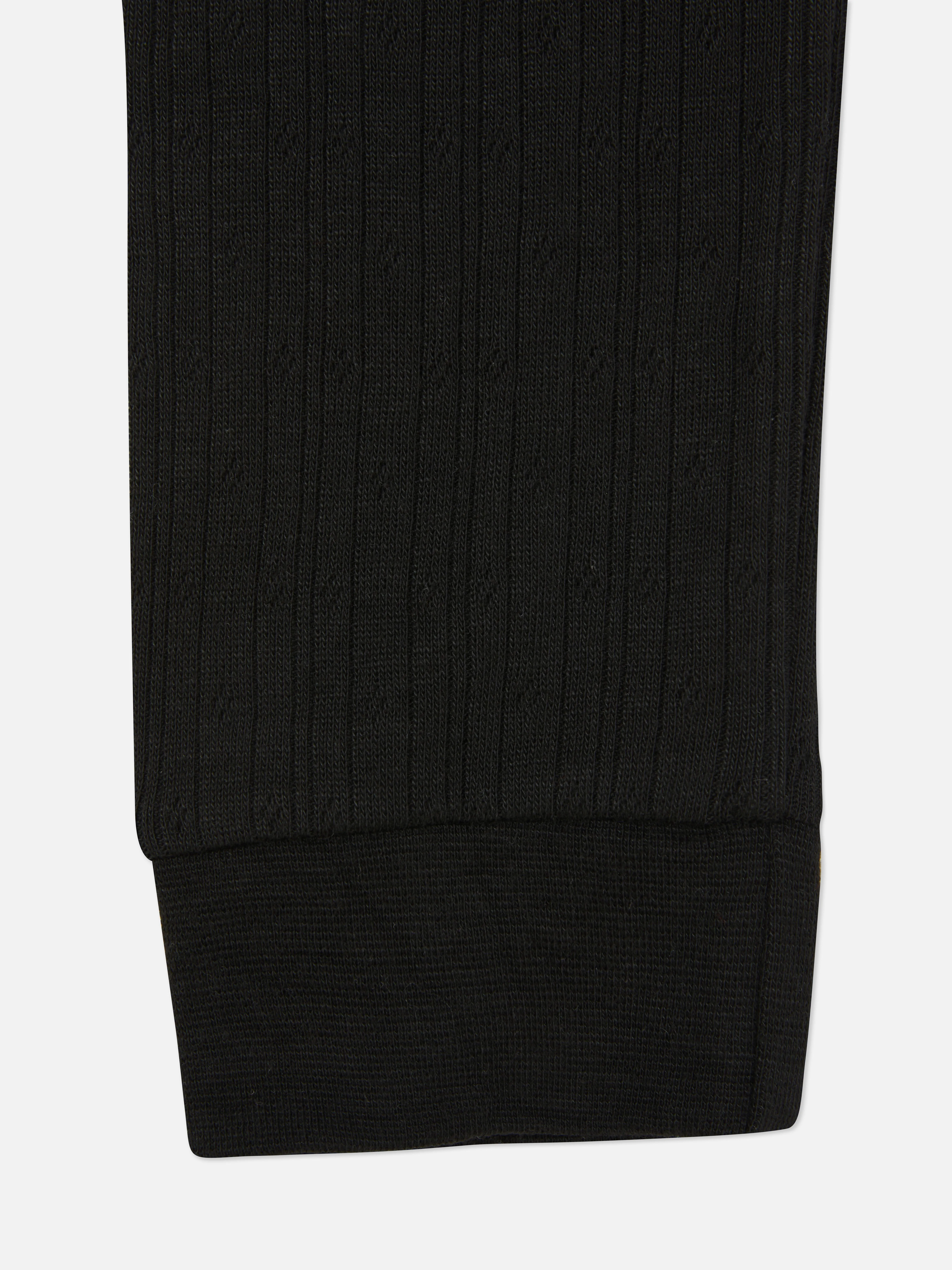 Leggings térmicos de punto calado