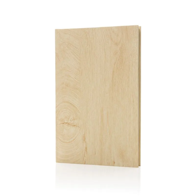 Libreta A5 con estampado de madera personalizada Kavana