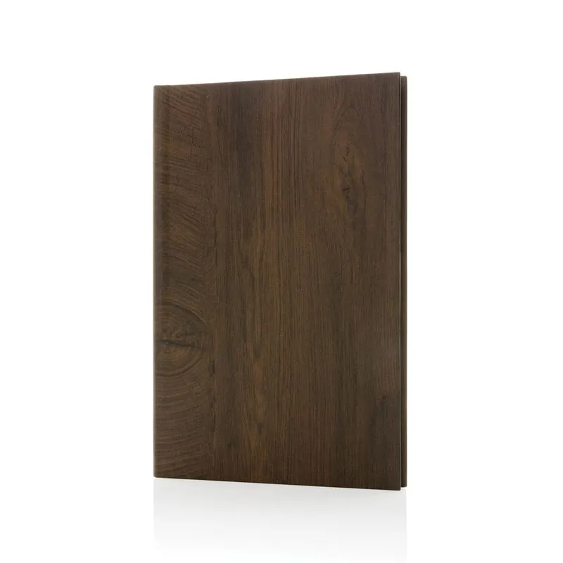 Libreta A5 con estampado de madera personalizada Kavana