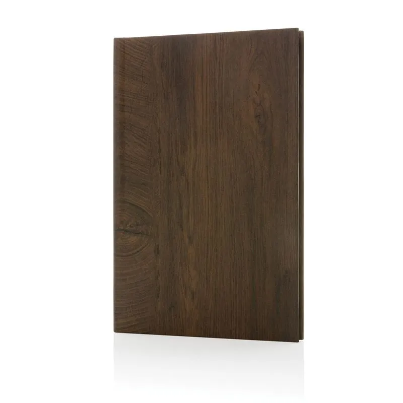 Libreta A5 con estampado de madera personalizada Kavana