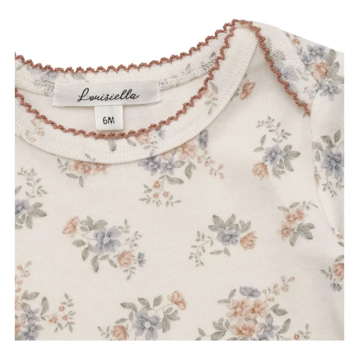 Louisiella Obnella Pijama Floral Bebé | Beige rosado
