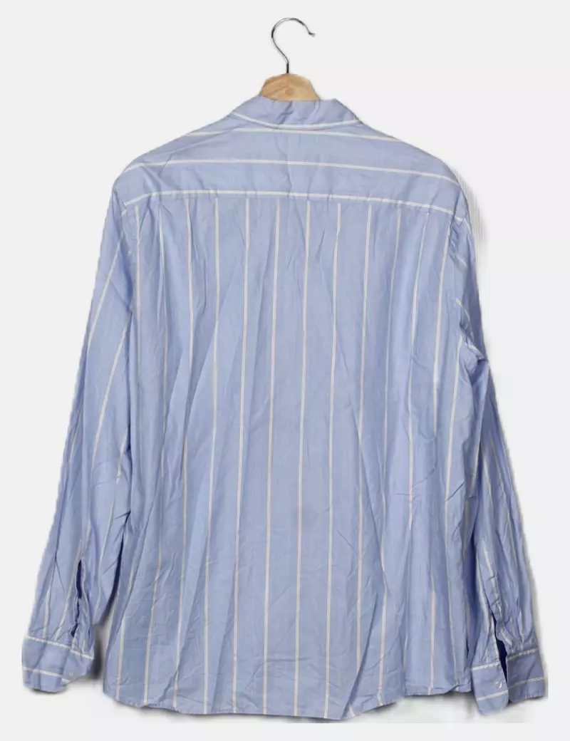 Mango Camisa azul rayas