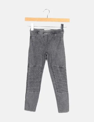 Mango Legging gris denim