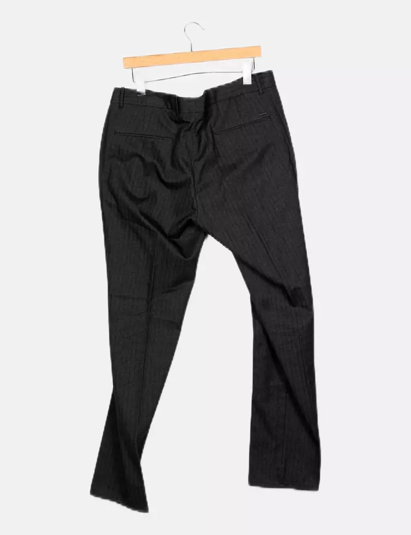Mango Pantalón azul vestir
