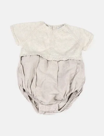Mango Pelele beige combinado