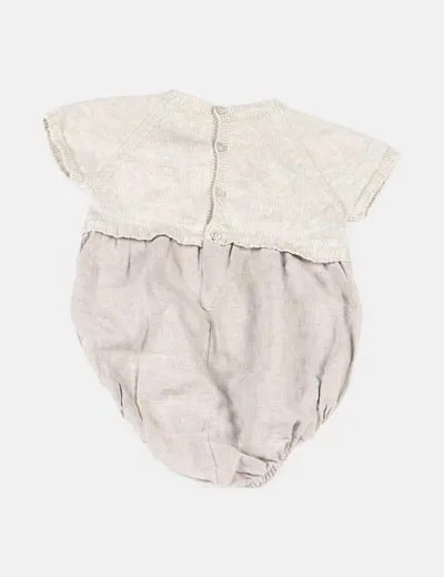 Mango Pelele beige combinado