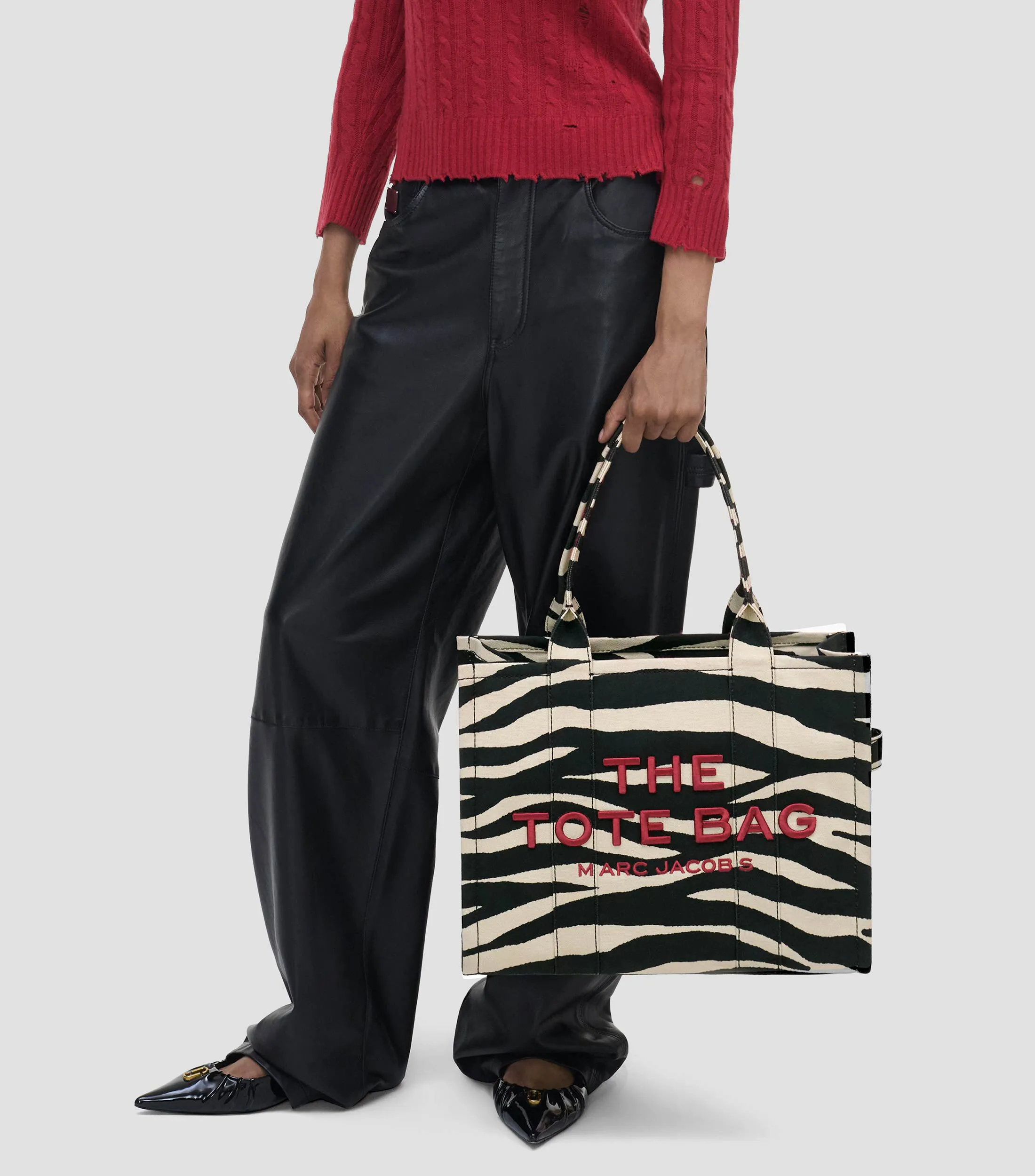Marc Jacobs Bolso tote grande The Zebra Canvas Mujer