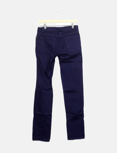 Massimo Dutti Pantalón azul marino básico