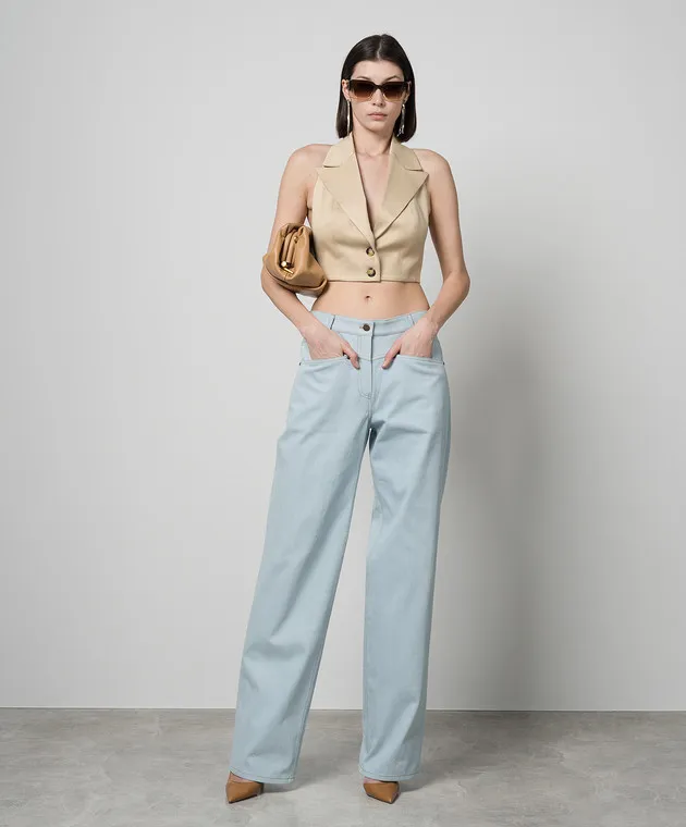 Materiel Beige vest with linen