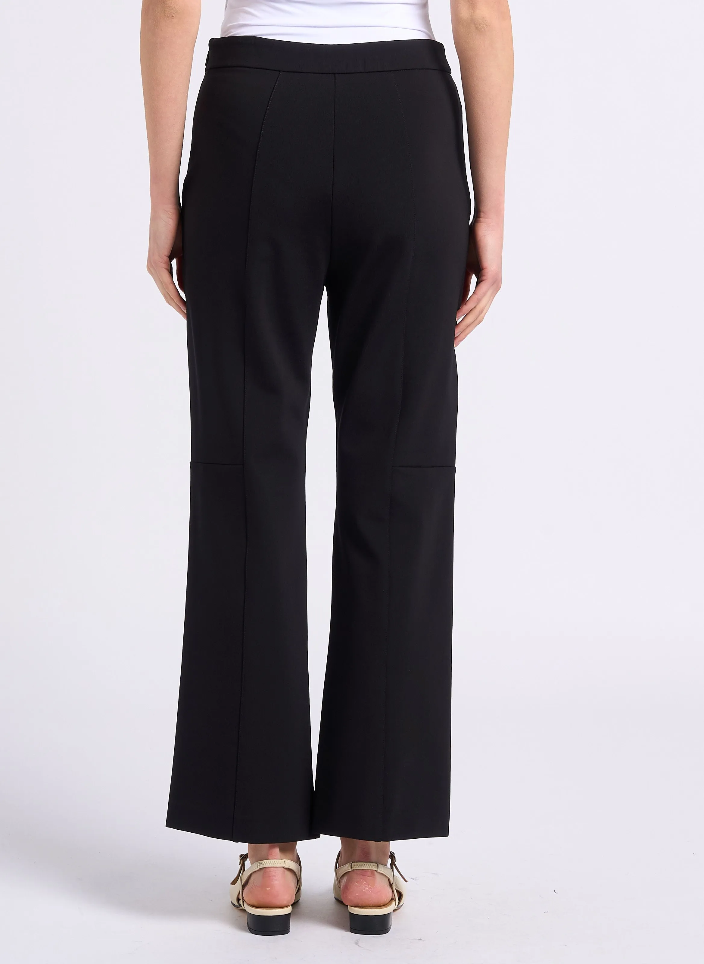 MAX MARA LEISURE GLASGOW  PANTALóN DE TALLE ALTO CON PINZAS EN NEGRO