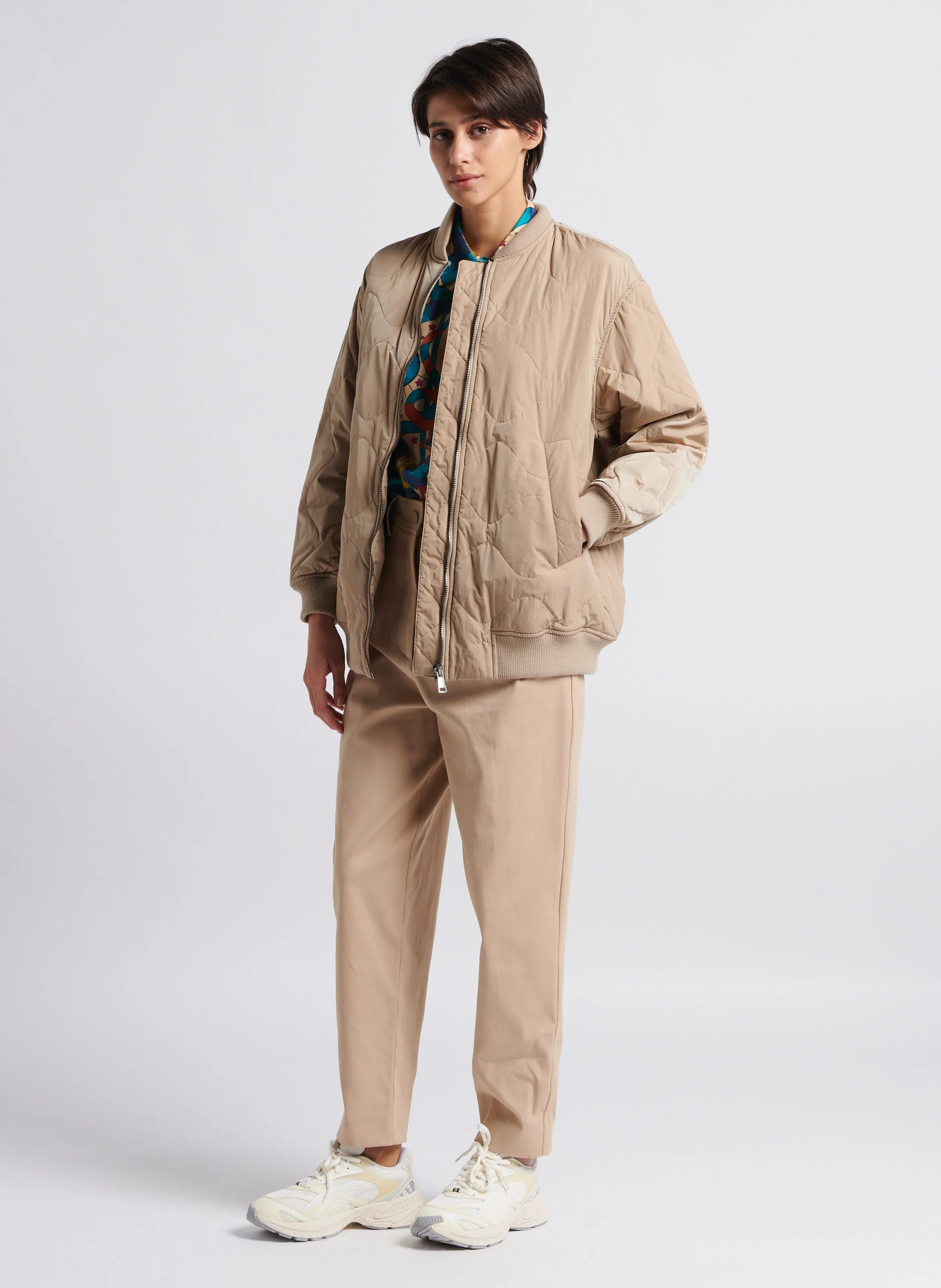 MAX MARA WEEK END OCCHIO  PANTALóN TAPERED DE TIRO ALTO EN BEIGE