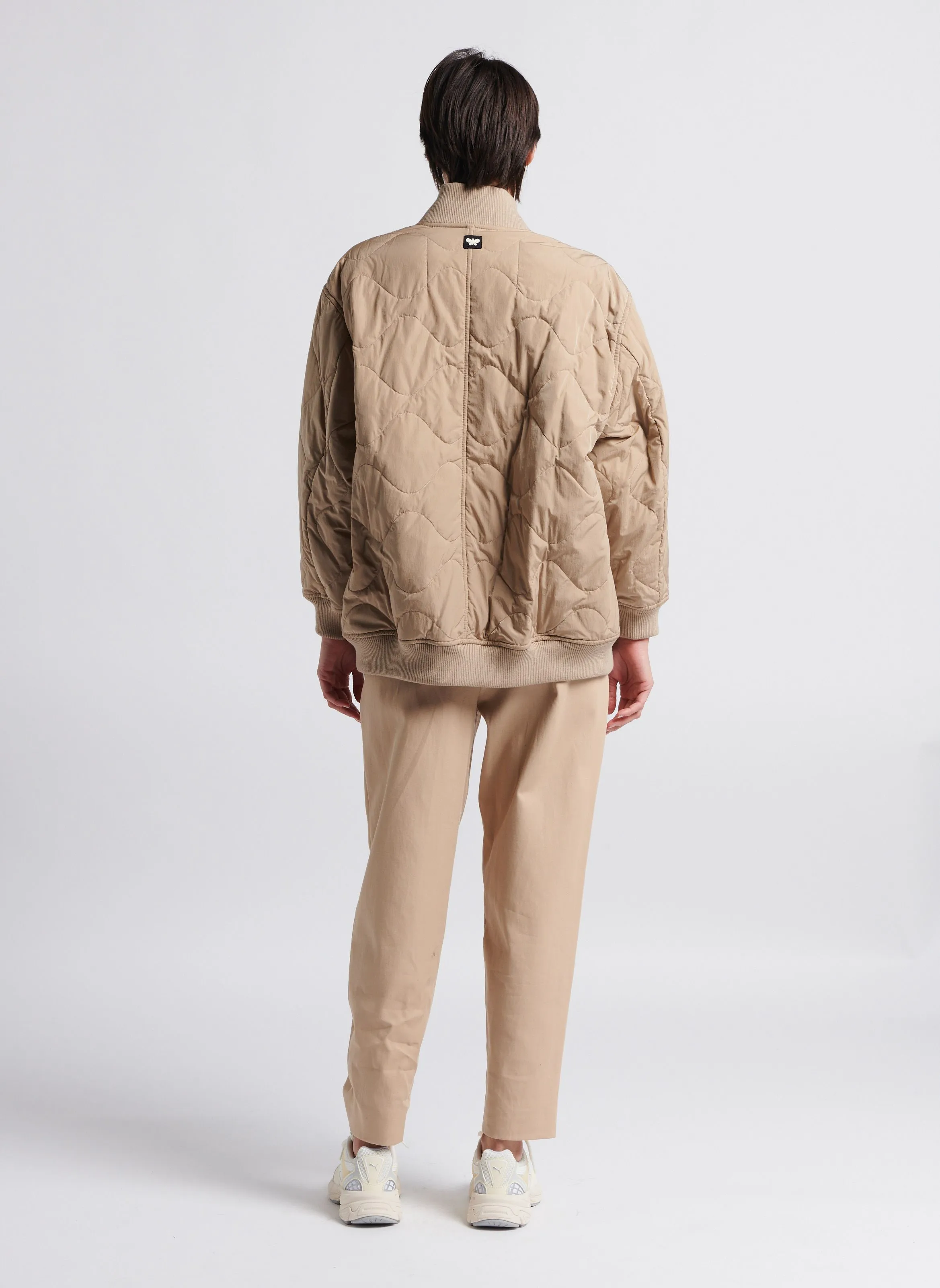 MAX MARA WEEK END OCCHIO  PANTALóN TAPERED DE TIRO ALTO EN BEIGE