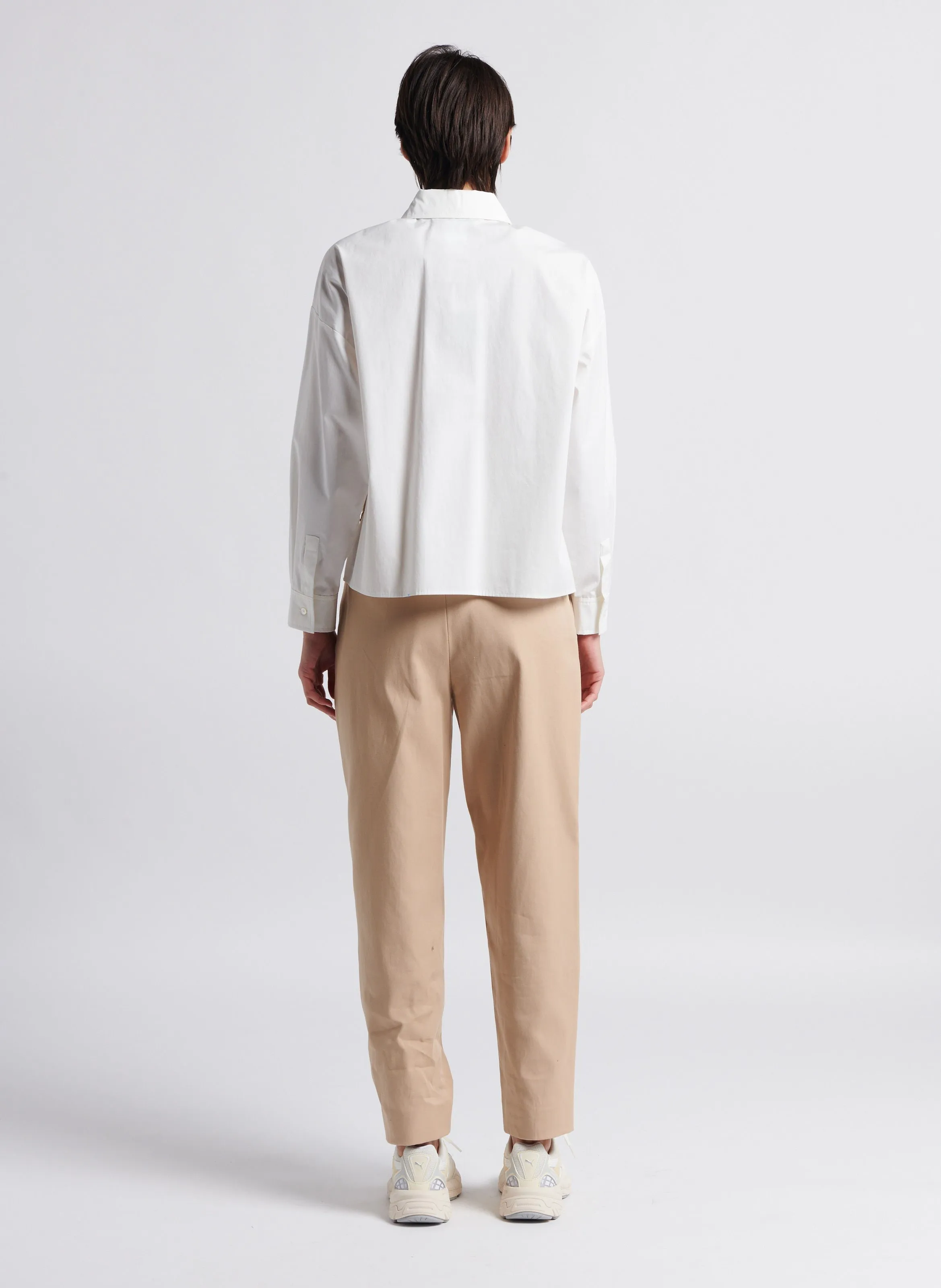 MAX MARA WEEK END OCCHIO  PANTALóN TAPERED DE TIRO ALTO EN BEIGE