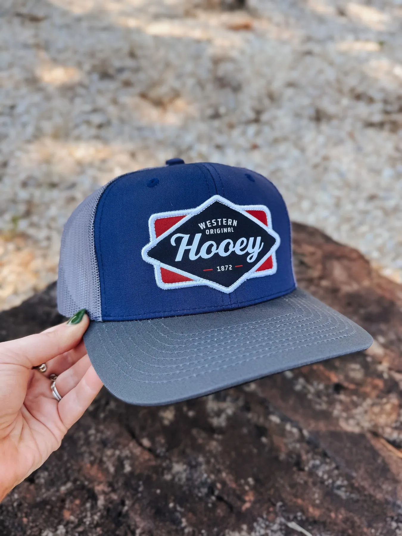 MEN'S HOOEY DIAMOND NAVY/RED/WHITE PATCH CAP