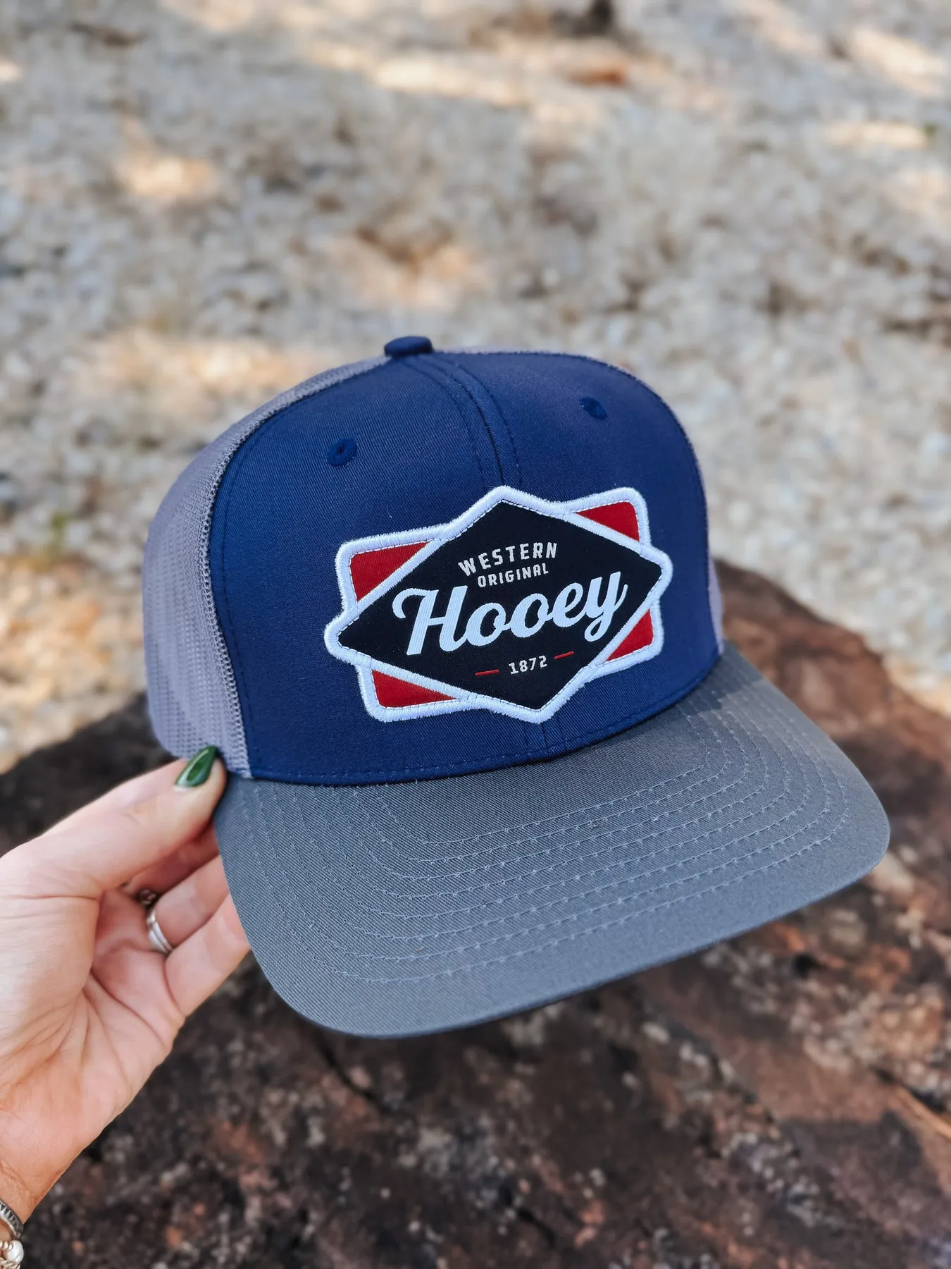 MEN'S HOOEY DIAMOND NAVY/RED/WHITE PATCH CAP