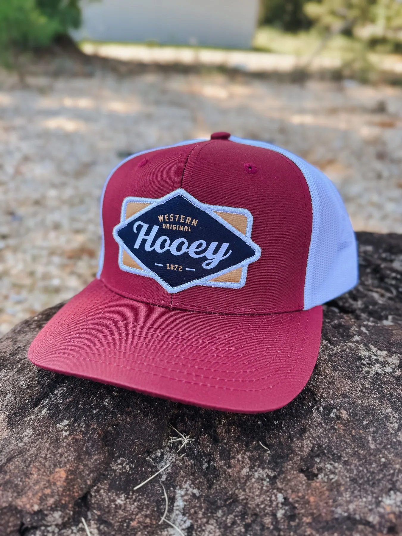 MEN'S HOOEY DIAMOND RED/WHITE/TAN PATCH CAP