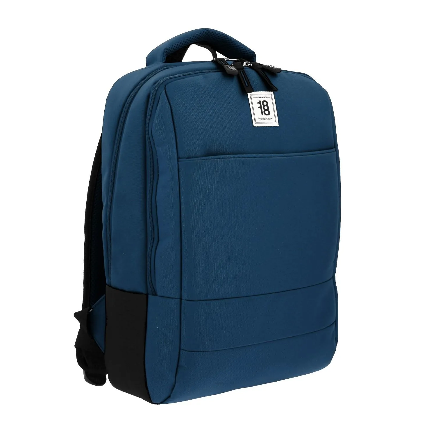 Mochila Grande 1818 Unisex Wynn Azul Con Porta Laptop De Hasta 15.