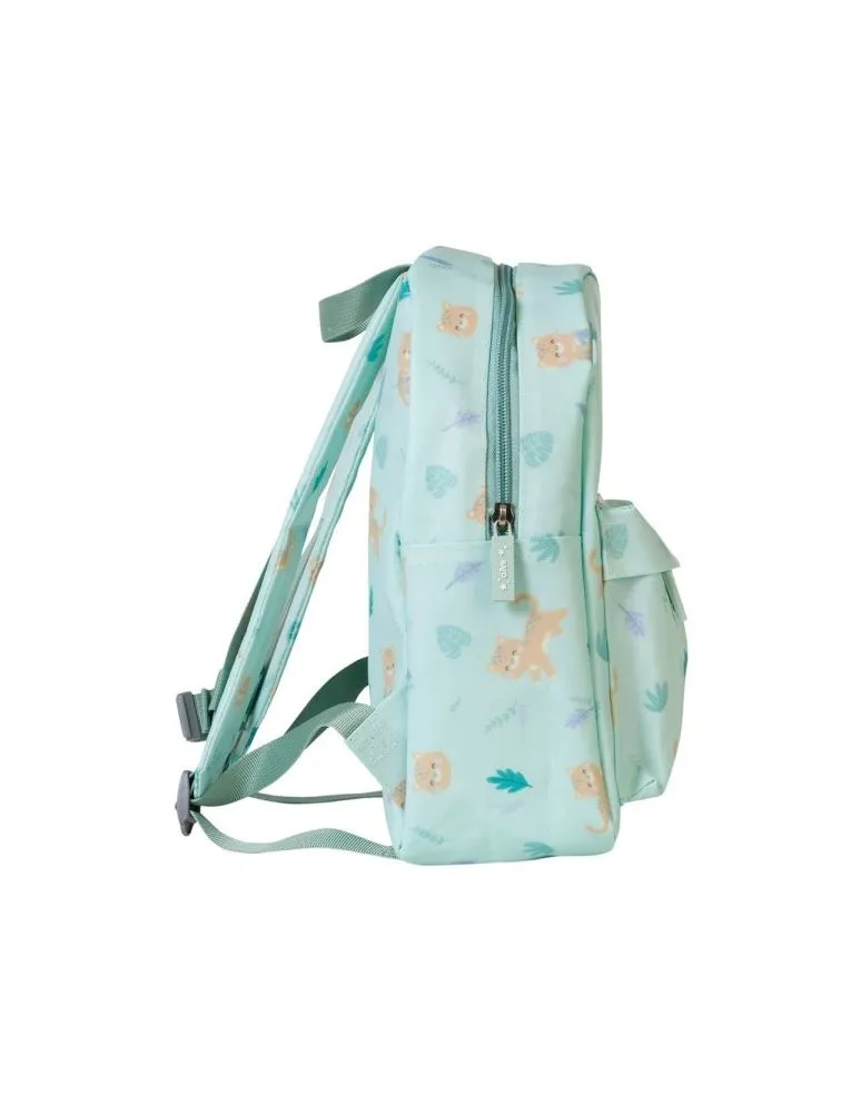 MOCHILA INFANTIL "JUNGLE CHEETAHS" VERDE CAZA SARO