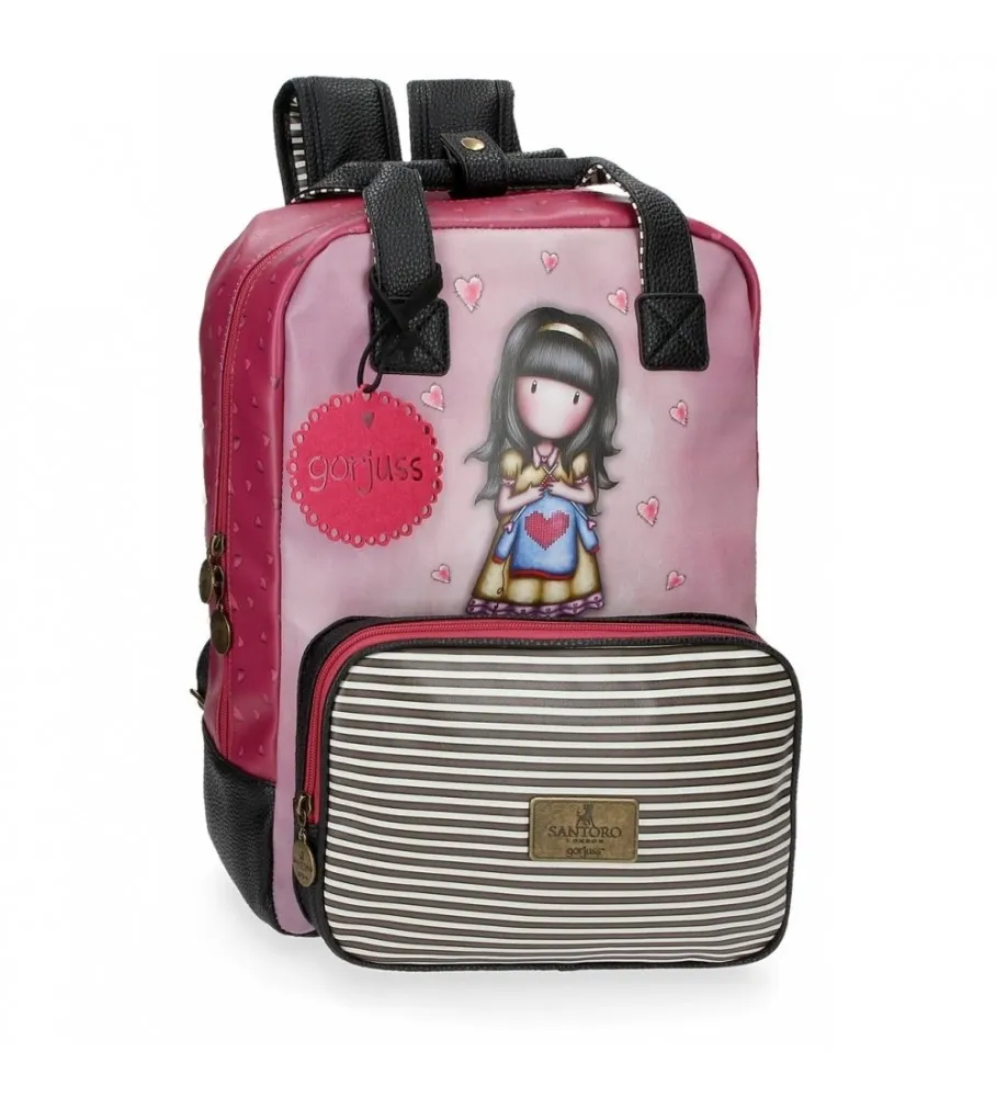 Mochila para portátil Gorjuss For my love rosa