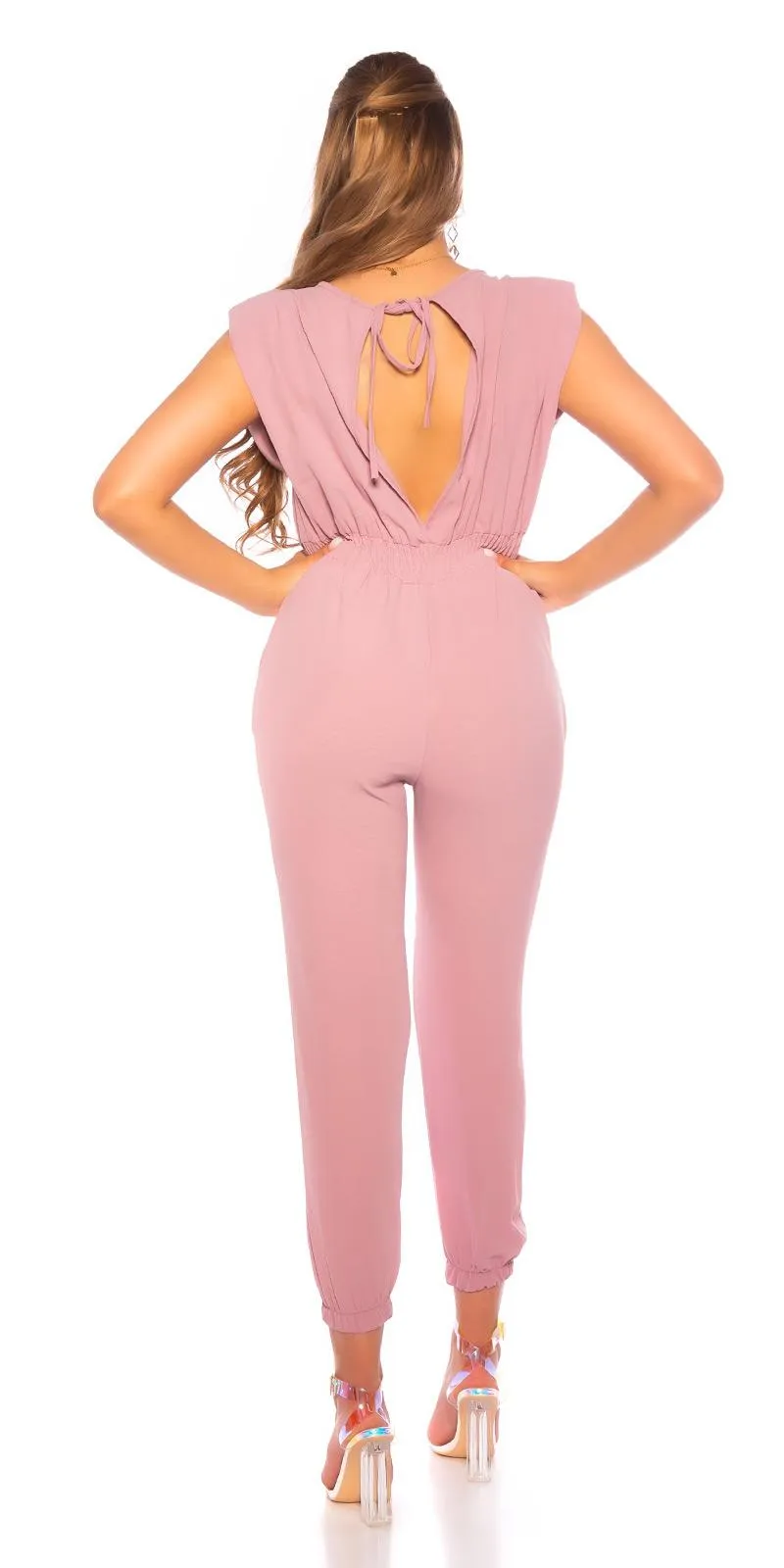 Mono de moda cuello en V lila