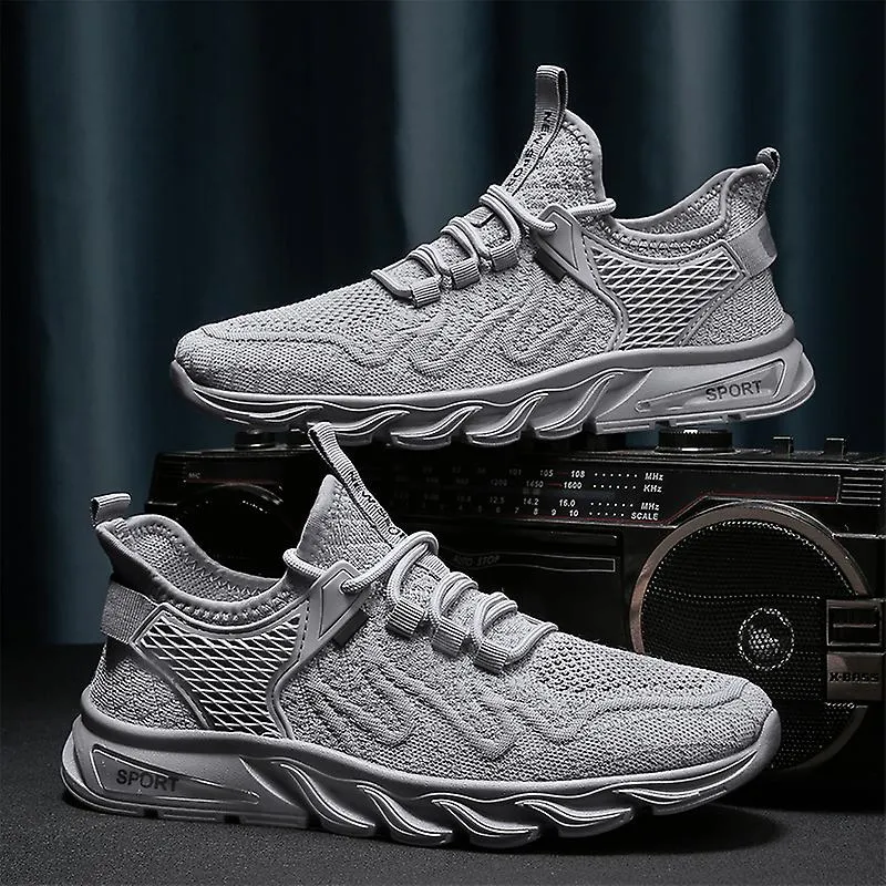 Mosca de hombre Tejiendo zapatillas deportivas transpirables Zapatos de correr Zapatos deportivos de moda 3A2302
