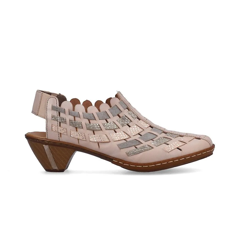 MUJER RIEKER 4677864 | SINA | ARCILLA/ROSA CLARO | ZAPATOS DE VERANO SLING BACK PARA MUJER