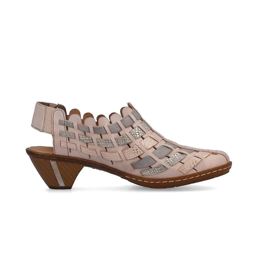 MUJER RIEKER 4677864 | SINA | ARCILLA/ROSA CLARO | ZAPATOS DE VERANO SLING BACK PARA MUJER