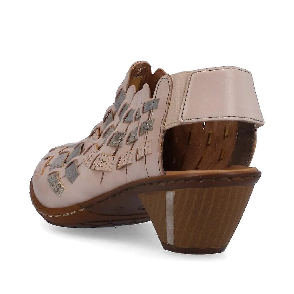 MUJER RIEKER 4677864 | SINA | ARCILLA/ROSA CLARO | ZAPATOS DE VERANO SLING BACK PARA MUJER