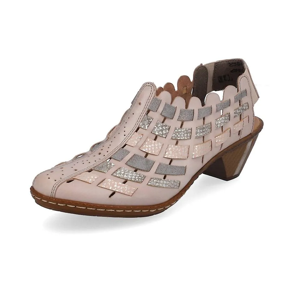 MUJER RIEKER 4677864 | SINA | ARCILLA/ROSA CLARO | ZAPATOS DE VERANO SLING BACK PARA MUJER
