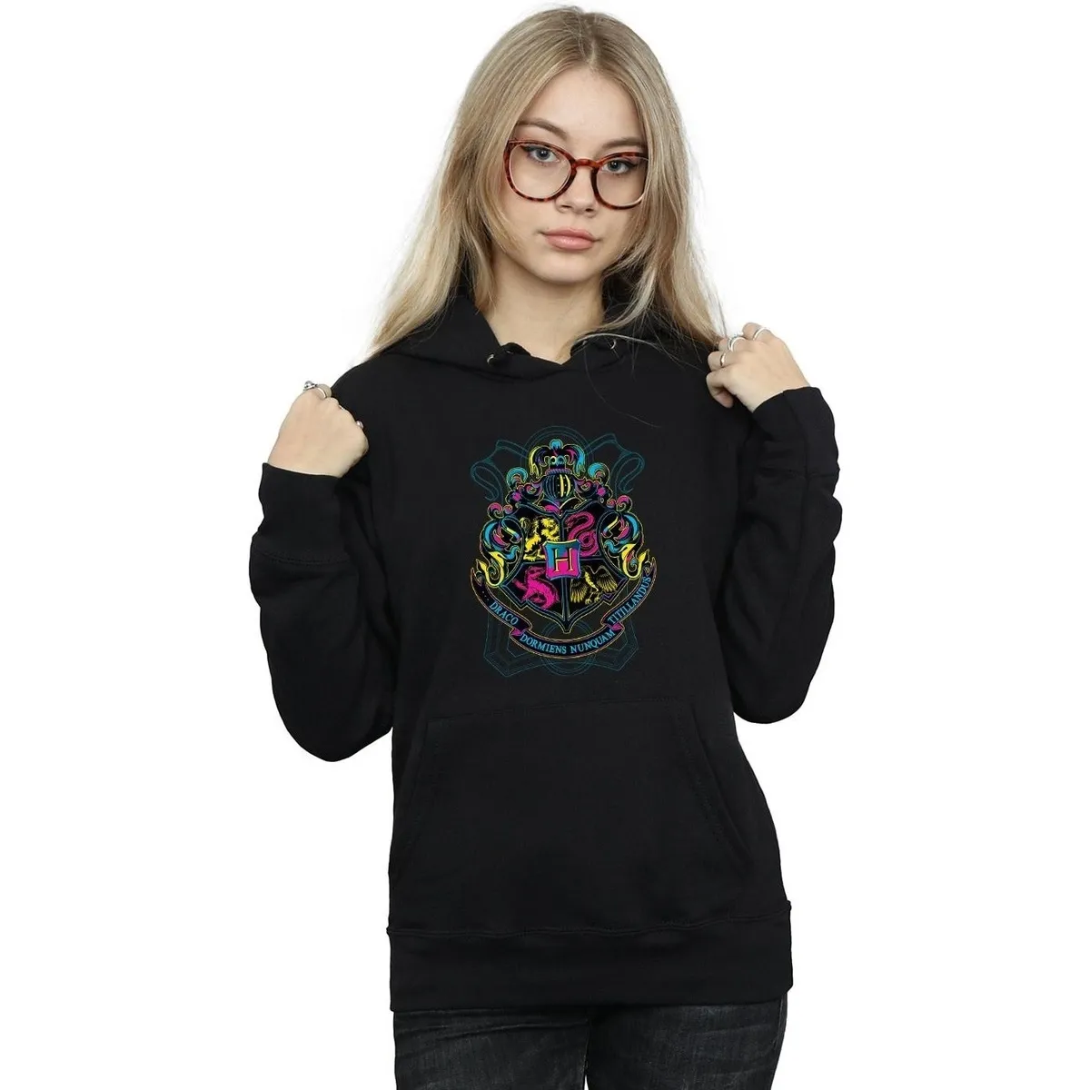 Neon Hogwarts Crest