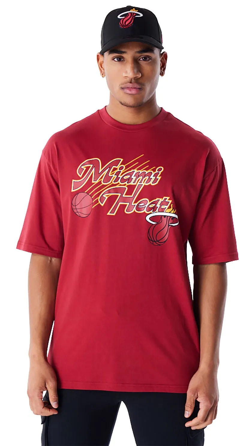 NEW ERA NBA MIAMI HEAT SCRIPT OVERSIZED TSHIRT
