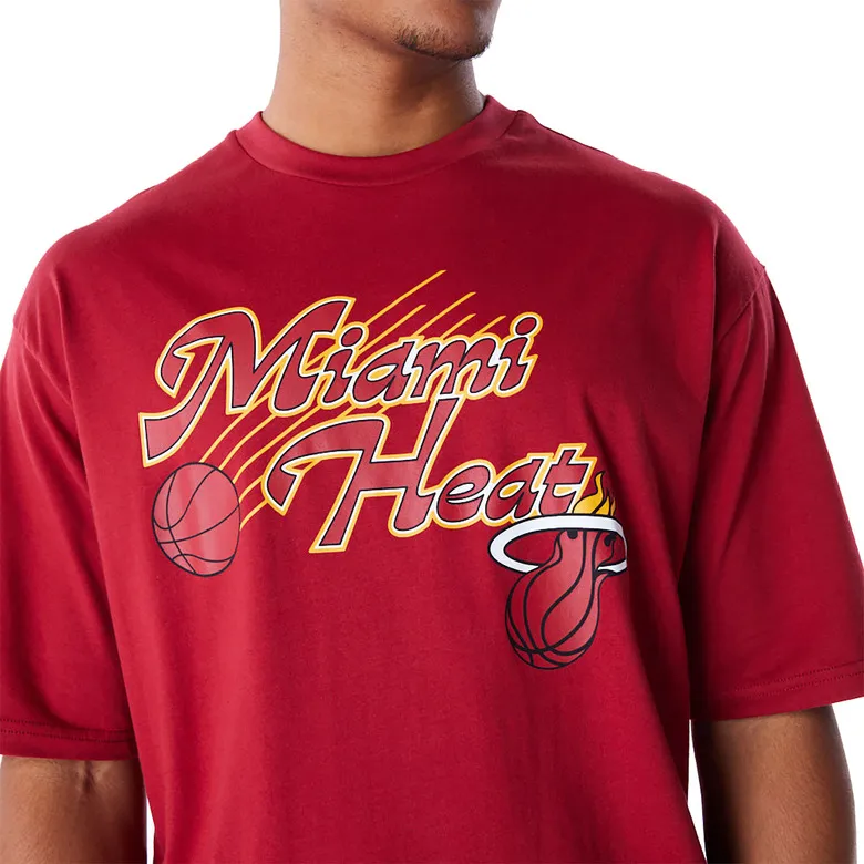 NEW ERA NBA MIAMI HEAT SCRIPT OVERSIZED TSHIRT
