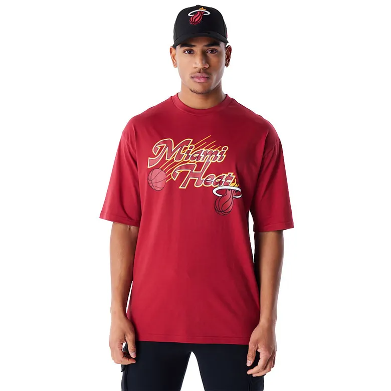 NEW ERA NBA MIAMI HEAT SCRIPT OVERSIZED TSHIRT