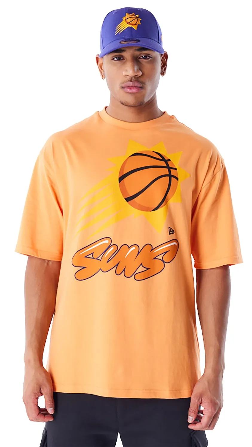 NEW ERA NBA PHOENIX SUNS WORDMARK ORANGE OVERSIZED TSHIRT