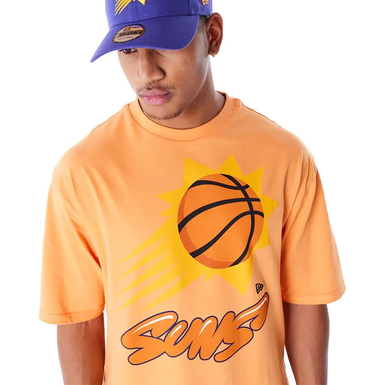 NEW ERA NBA PHOENIX SUNS WORDMARK ORANGE OVERSIZED TSHIRT