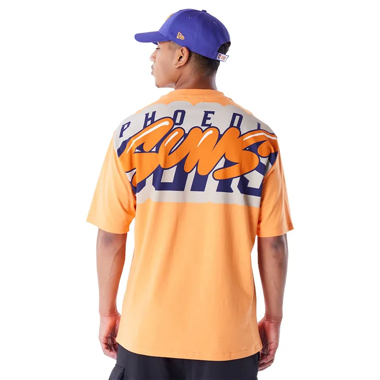 NEW ERA NBA PHOENIX SUNS WORDMARK ORANGE OVERSIZED TSHIRT