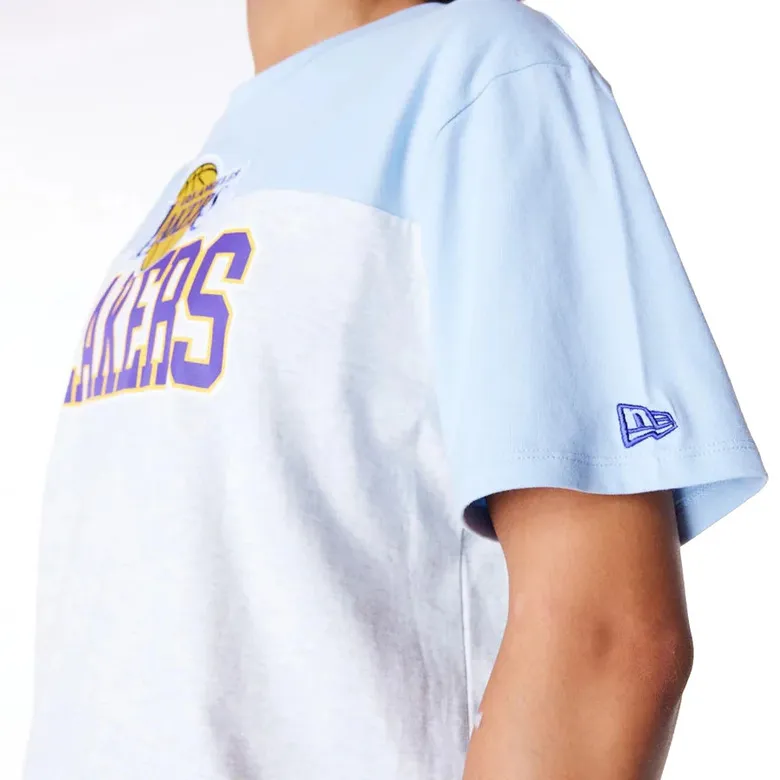 NEW ERA WOMENS NBA LA LAKERS OVERSIZED TSHIRT "PASTEL BLUE"